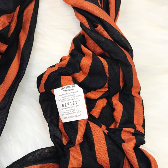 Gertex Orange & Navy Striped Infiniti Scarf - Picture 3 of 4